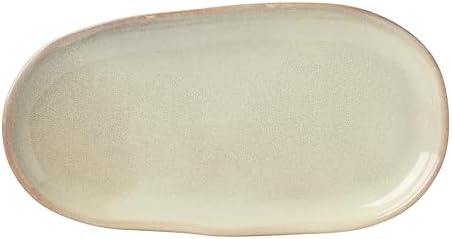 Oneida Organic Shades Sage Green Stoneware 2-Piece Serving Platter Set - Image 3