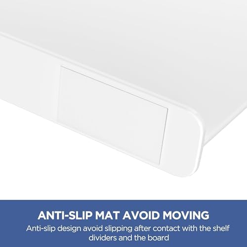 HBlife 6 Pcs White Acrylic Shelf Dividers, Vertical Purse Organizer for Closet Perfect for Sweater, Shirts, Handbags in Bedroom and Kitchen, Closet Separators for Organization Cabinet - Image 5