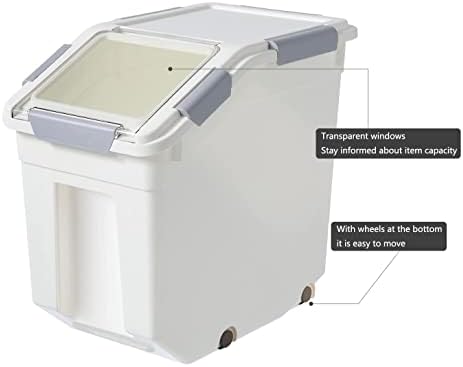 CITY BABY 2 Pack Airtight Flour Storage Container With Scoop,Dry Food, Sugar, Baking Supplies,Rice Container Set -BPA Free- Pet Food Storage Container,Dog Cat Birds Food Bin(50LB) - Image 3