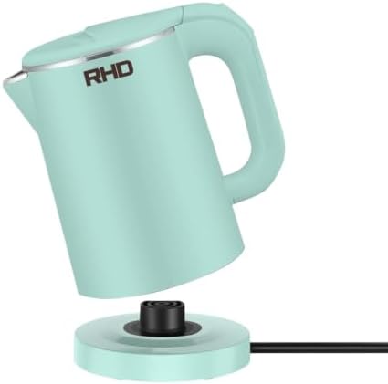 RHD Small Electric Kettle 0.8L, 1000W Fast Boil, Stainless Steel, Green by RHD