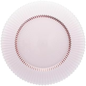 Fortessa Archie Glass, 12.8" Charger Plate (Set of 4), Pink by Unknown