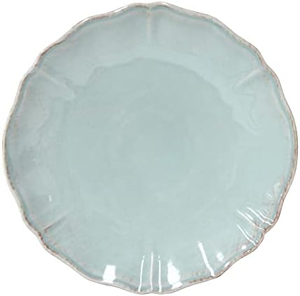 Costa Nova Ceramic Stoneware 11'' Dinner Plate - Alentejo Collection, Turquoise | Microwave & Dishwasher Safe Dinnerware | Food Safe Glazing | Restaurant Quality Tableware by CostaNova