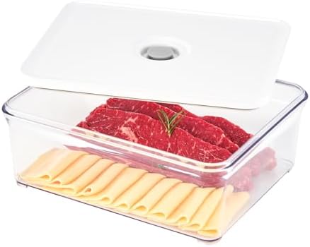 VAKUEN Premium Airtight Food Storage Containers, 4L(4.20qt) Smart One-Click Seal Lid, Patented Double Silicone Lining, 100% Leak Proof, BPA-FREE (Large Container 4.0) by Vakuen