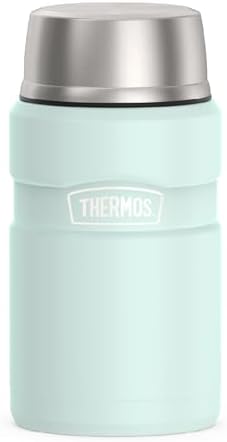 THERMOS Stainless King Food Jar with Bowl, 24oz, Matte Light Blue by Thermos