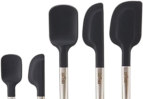 All-Clad Specialty Silicone Kitchen Gadgets 5 Piece Set, Spatulas Tools, Hacks Black (Pack of 2) - Image 2