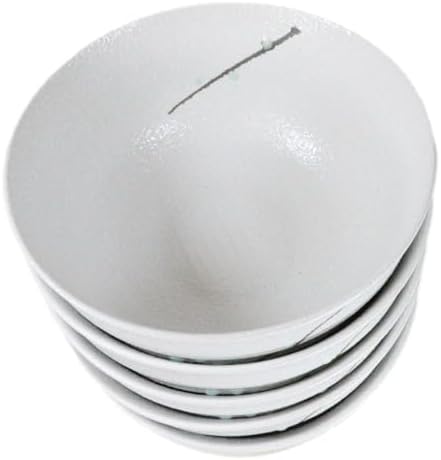 Ebros Gift Modern Yukino Hana Snow Flowers Ceramic Dinnerware Serveware Kitchenware Set Oriental Asian Restaurant Supply (Pack Of 5 Medium Soup Salad Rice Bowls 24oz) - Image 2
