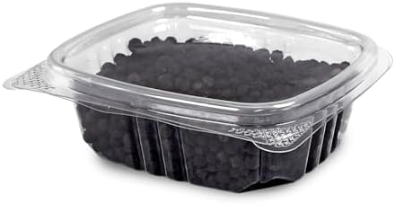 4oz RPET Clear Hinged Lid Deli Container- 400Pcs by CleverPackaging