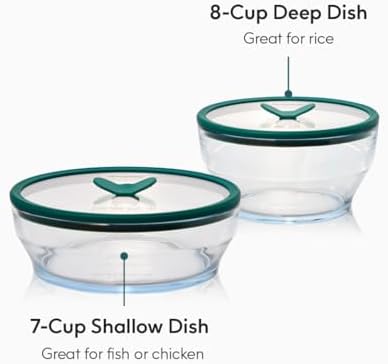 Anyday 4-Piece Large Glass Food Storage with Lids (Clear Kale) - Image 2