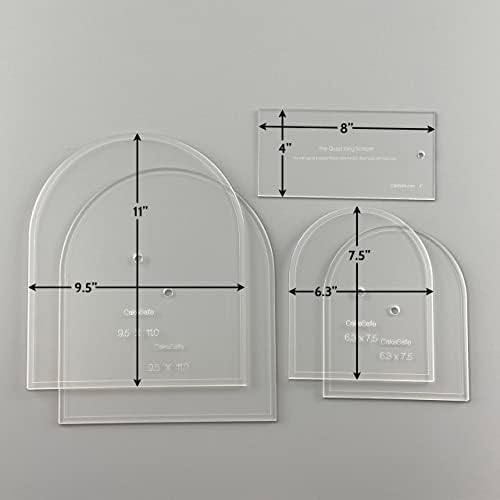 CAKESAFE - Arch Disk Kit- 2 Arched Disk Sets w/Scraper-Unique Shaped Acrylic Disks for Cake Decorating - Image 2