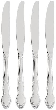 Oneida Dover Fine Flatware Dinner Knives, Set of 4 , 18/10 Stainless Steel, Silverware Set, Dishwasher Safe by Oneida