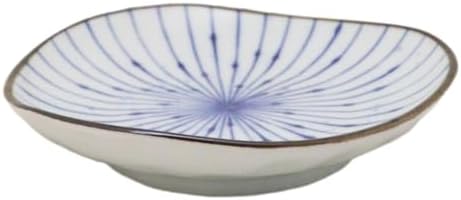 Ebros Gift Artistic Blue Waves Fubuki Tokusa Made In Japan Dinnerware Serveware Kitchenware Set Asian Japanese Restaurant Supply (Pack Of 6 Round Flair Salad Appetizer Small Plates) - Image 6