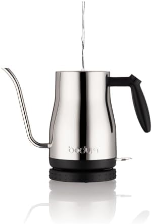 Bodum 34oz Bistro Gooseneck Electric Water Kettle, Pour Over Coffee & Tea, Polished Stainless Steel - Image 3