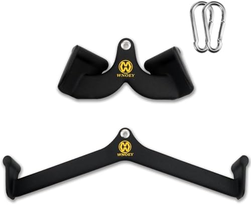 LAT Pulldown Attachment,Back Tricep Bar Strength Training,Handle Grips LAT Pull Down Bar Press Down Exercises,Cable Machine Accessories, Cable Back Attachments for Home Gym by WNOEY