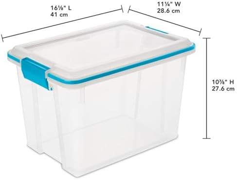 Sterilite Gasket Storage Box with Lids for Home & Office, 20 Quart, 6-Pack. - Image 2