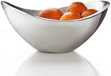 nambe Butterfly Bowl, Chilled Serving Dish for Side Dishes, Pasta, Guacamole, Prep-Ahead-Bowl Can Be Heated or Chilled, 9-Inch, Oven and Freezer Safe, Made of Metal Alloy (Silver) - Image 4