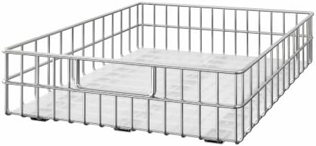 Pull out Cabinet Organizer, Stainless Steel 1-Pack (20.1"W x 21"D) Full-Extension Slide out Drawer, Adhesive Roll out Can Spice Storage Basket Shelf Rack for Pantry, Kitchen, Bathroom, Home Closet by Kitstorack