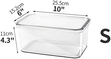 Clear Storage Bins With Lids,4 Packs Food Storage Organizer,Stackable Kitchen Cabinet,Bathroom Basket,Fridge Organization.Pantry Transparent Containers For Fruits,Drinks - Image 5