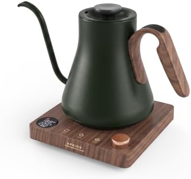 Epeios Gooseneck Electric Kettle 1°F Temperature Control,1200W,0.9L,Green by Epeios
