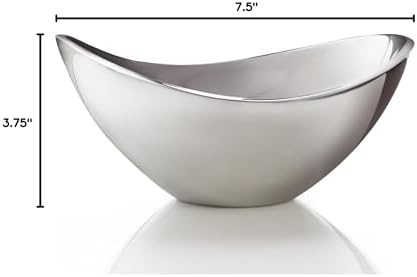 nambe Butterfly Bowl, Chilled Serving Dish for Side Dishes, Pasta, Guacamole, Prep-Ahead-Bowl Can Be Heated or Chilled, 9-Inch, Oven and Freezer Safe, Made of Metal Alloy (Silver) - Image 6