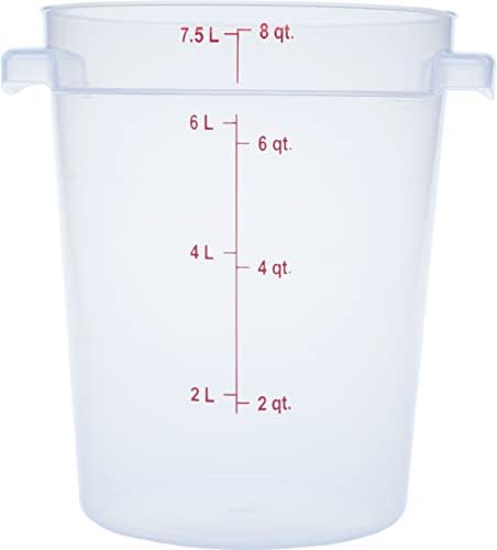 Carlisle FoodService Products Storplus Round Food Storage Container with Stackable Design for Catering, Buffets, Restaurants, Polypropylene (Pp), 8 Quart, Clear - Image 3