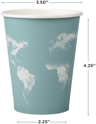 ECO PRODUCTS World Art Disposable Coffee Cups, Latte Cups, 12 oz, 1000 Pack - Image 3