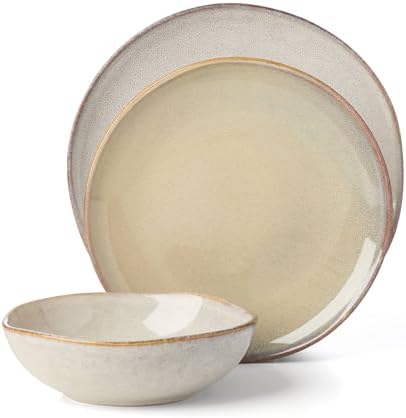 Oneida Organic Shades Oatmeal Stoneware 12-Piece Dinnerware Set for 4 - Image 2