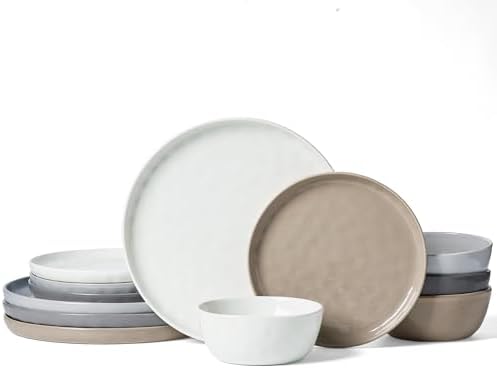 Famiware Mars Stoneware Dinnerware Set for 4, Multi-color by Famiware