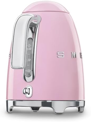 SMEG 50's Retro Style Electric Water Kettle with Automatic Shutoff, Removable Base, and Water Indicator, KLF03PKUS, Pink - Image 5