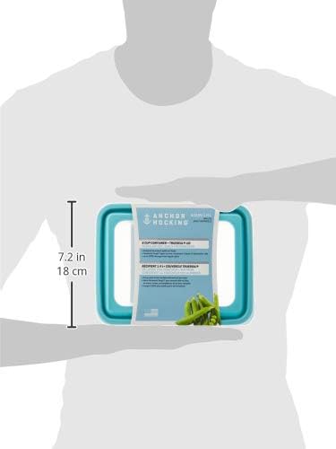 Anchor Hocking TrueSeal Glass Food Storage Containers with Mineral Blue Airtight Lids, 6 Cup Capacity (48 Oz), Rectangle, Pack of 4 - Image 5