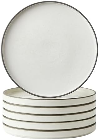 MOD Round Plate 10.75 Inch – Dusted White. Set of 6 by LUZERNETABLEWARE