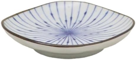 Ebros Gift Artistic Blue Waves Fubuki Tokusa Made In Japan Dinnerware Serveware Kitchenware Set Asian Japanese Restaurant Supply (Pack Of 6 Round Flair Salad Appetizer Small Plates) - Image 5