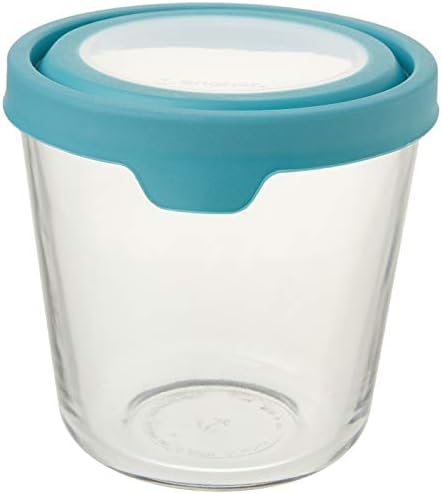 Anchor Hocking Trueseal Glass Food Storage Container with Airtight Lid, 7 Cup Tall, Mineral Blue by AnchorHocking