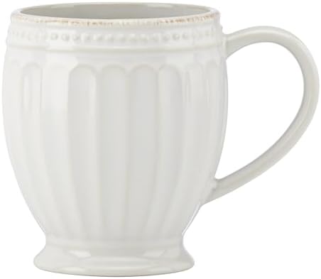 Lenox French Perle Groove White Stoneware Mug Set for 4, 12oz - Image 2