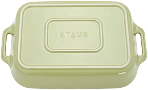 Staub Ceramic 3-pc Rectangular Baking Dish Set - Macaron Pastel Green - Image 4