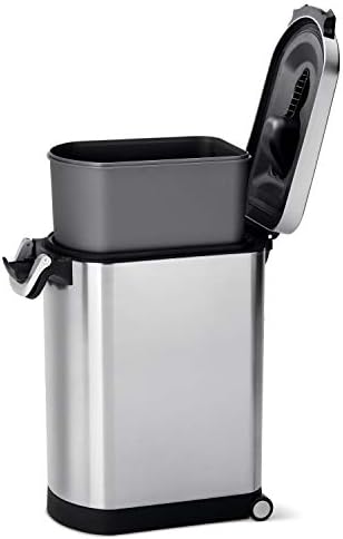 simplehuman Large Pet Food Storage Container, Holds 30-35 lb / 14-16 kg of Dry Dog Food, Cat Food, or Bird Seed, Airtight Lock-Tight Lid with Magnetic Scoop, BPA-Free, Brushed Stainless Steel - Image 5