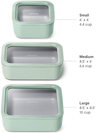 Caraway 3-Piece Glass Food Storage Container Set - Image 3