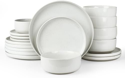 Famiware Milkyway 18-Piece Stoneware Dinnerware Set, White by Famiware