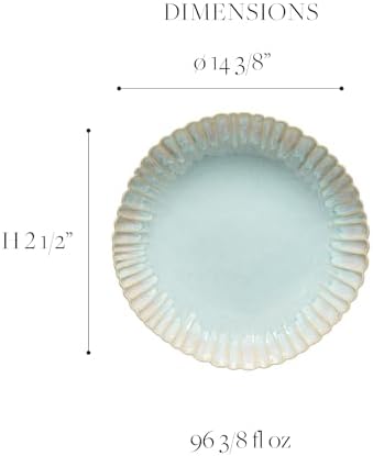 Casafina Ceramic Stoneware 12'' Pasta Serving Bowl - Mallorca Collection, Sea Blue | Microwave & Dishwasher Safe Dinnerware | Food Safe Glazing | Restaurant Quality Tableware - Image 2