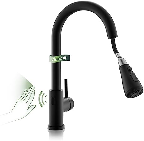 VFAUOSIT Touchless Kitchen Faucet with Pull Down Sprayer, Matte Black by VFAUOSIT