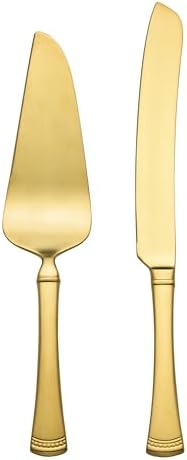 Lenox Portola Satin Gold Silverware Cake Dessert Set, 2-Piece, Flatware by Lenox