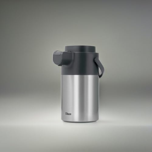 Tiken Airpot Coffee Dispenser with Pump - 102oz/3L Thermal Coffee Carafes for Hot Beverage - Stainless Steel Insulated Coffee Thermos Carafe, Silver - Image 5