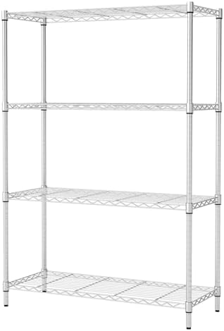 BestOffice | 4-Tier Wire Shelf | 36" x 14" x 54" | Chrome by BestOffice