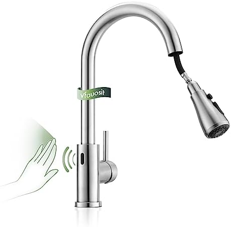 VFAUOSIT Touchless Kitchen Faucet with Pull Down Sprayer, Brushed Nickel by VFAUOSIT
