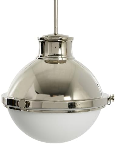 Cameron - 2-Tone Metal and Frosted Glass Ceiling Light, Polished Nickel by RobertStevensonLighting