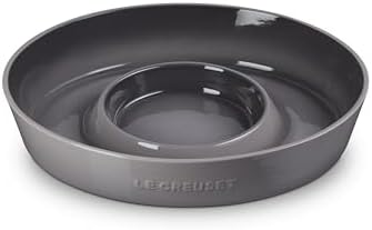 Le Creuset Stoneware Signature Oval Chip and Dip Platter, 13", Oyster by Unknown