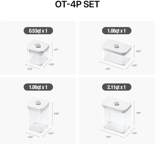 VAKUEN Premium Airtight Food Storage Containers 4-piece/Set, BPA Free, 100% Leak Proof, Keep food fresh up to 5 times longer than non-vacuum storage - Image 2