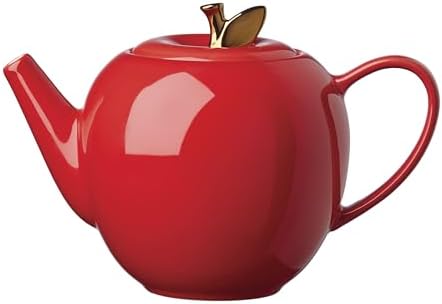 Kate Spade New York Knock On Wood Apple Teapot, one size, Red by Unknown