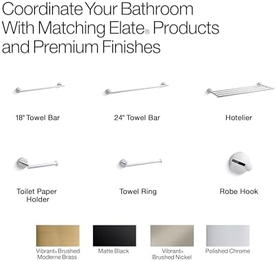 Kohler 27287-BL Elate® 24" Towel bar, Matte Black - Image 5