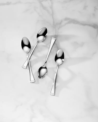 Lenox Portola Silverware Coffee Spoons, Set of 4, Flatware - Image 2