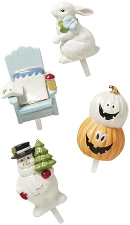Lenox 894300 Profile All Seasons 4-Piece Poppers Set, White, Christmas Dinnerware Accessories - Image 2